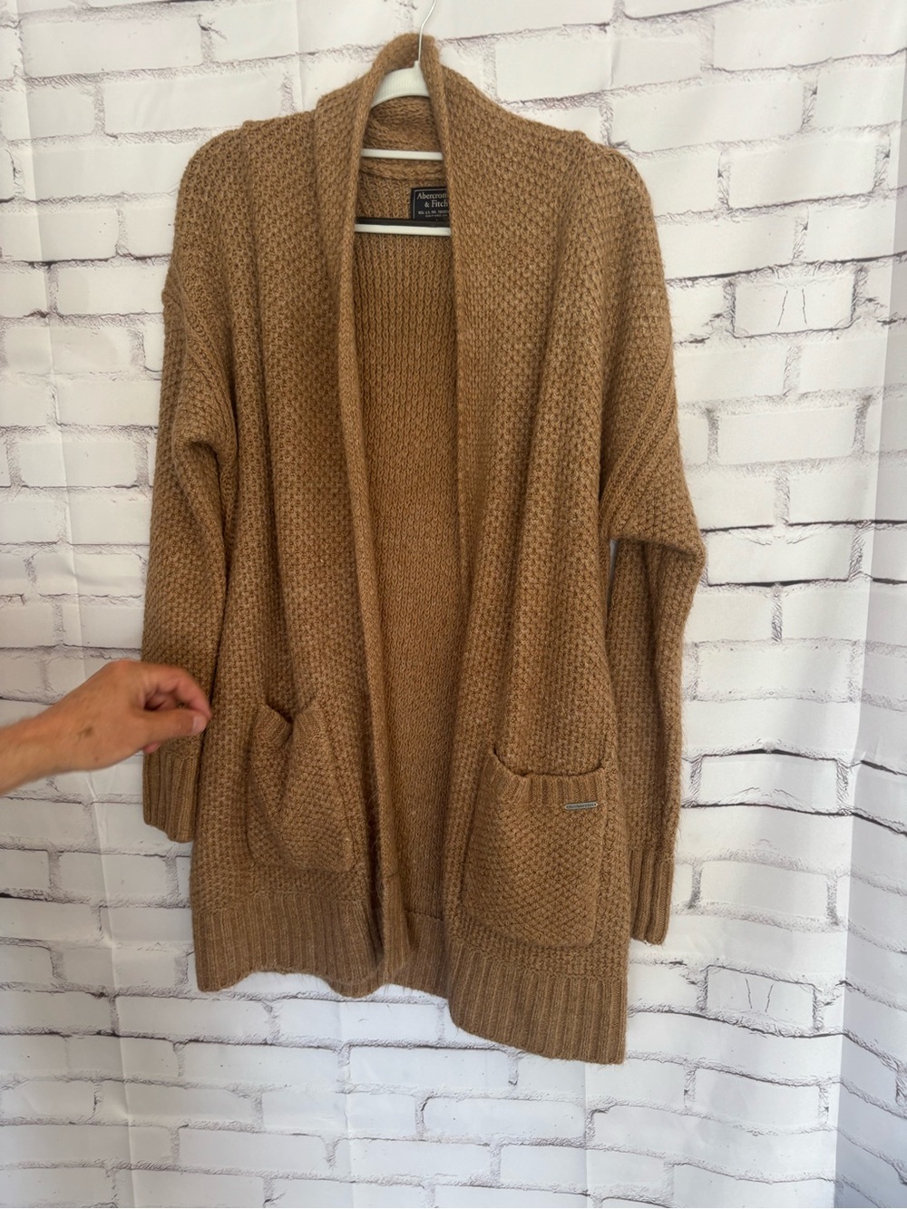 Cozy Open-Front Knit Cardigan - Camel
